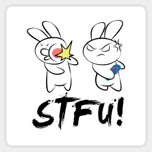 STFU ! Funny Bunny flip flop Slap Meme Magnet